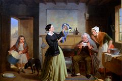 758 The New Bonnet - Francis William Edmonds 1858 - American Wing New York Metropolitan Museum of Art